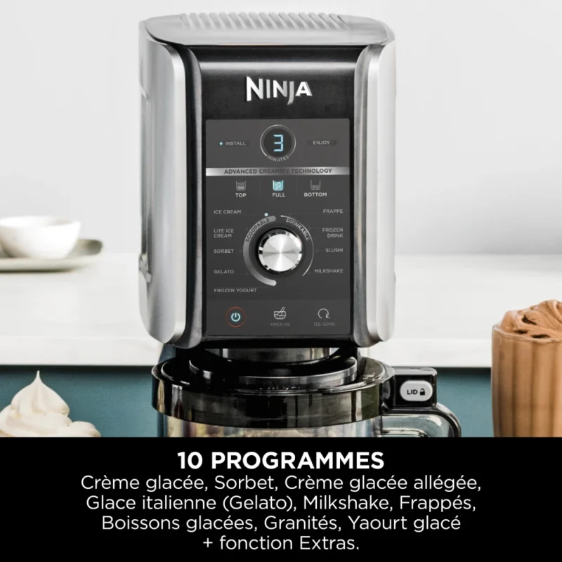 Ninja CREAMi Deluxe 10-en-1 Machine à délices et boissons glacées (Lot de 5 pots) – Image 8