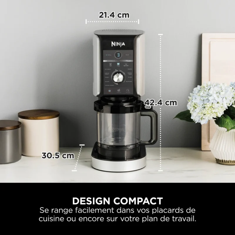 Ninja CREAMi Deluxe 10-en-1 Machine à délices et boissons glacées (Lot de 5 pots) – Image 5